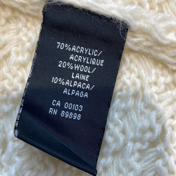 Parkhurst Ivory Pullover Poncho Sweater Dress Sz s/m Cowl Collar Wool Alpaca - Picture 6 of 7